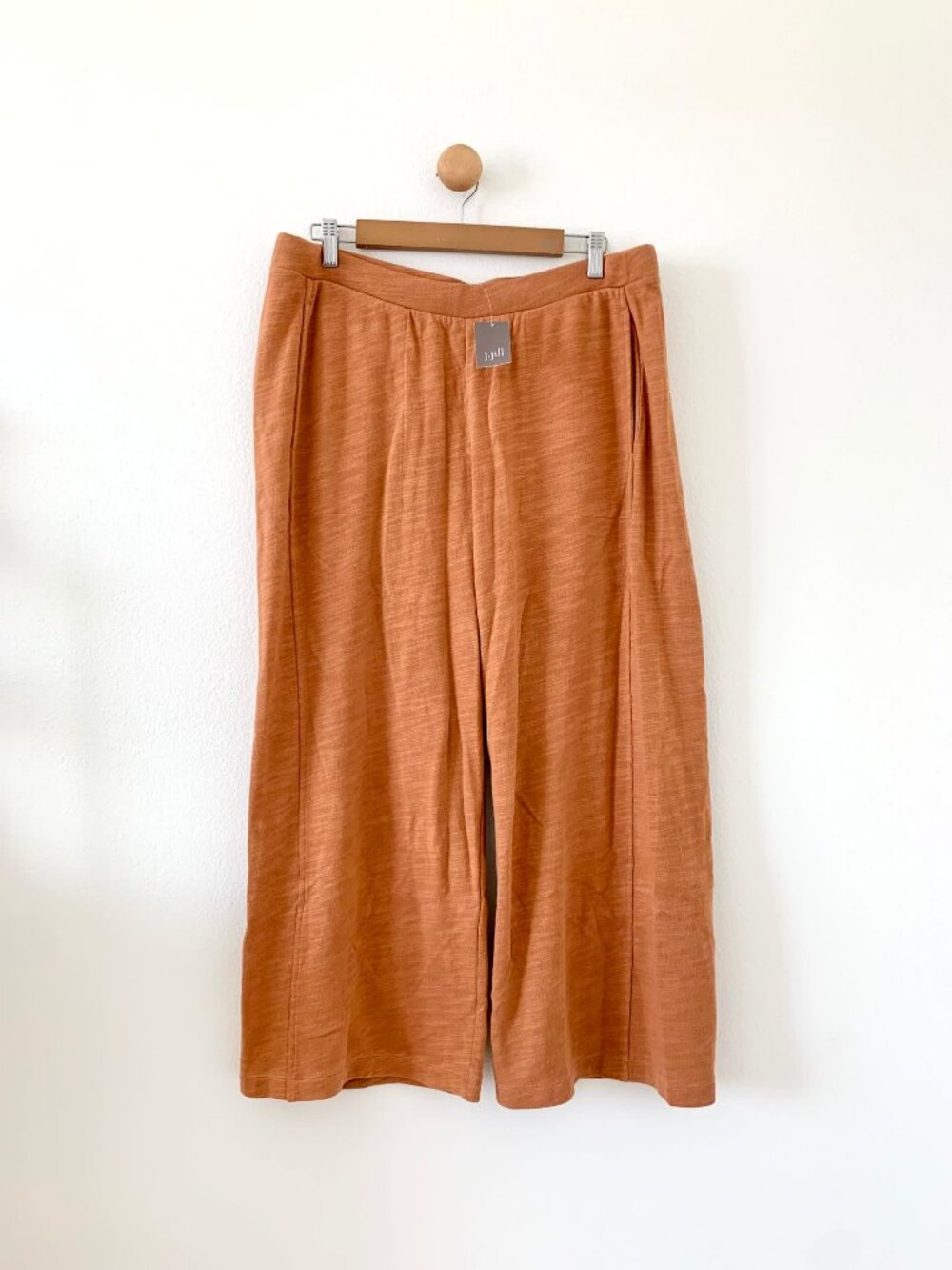 J. Jill Orange Brown Soft Wide Leg Baggy Pants Large